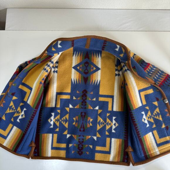 Pendleton Custom made Reversible Wool Coat Handmade Mens Medium See Measurements - Picture 3 of 14